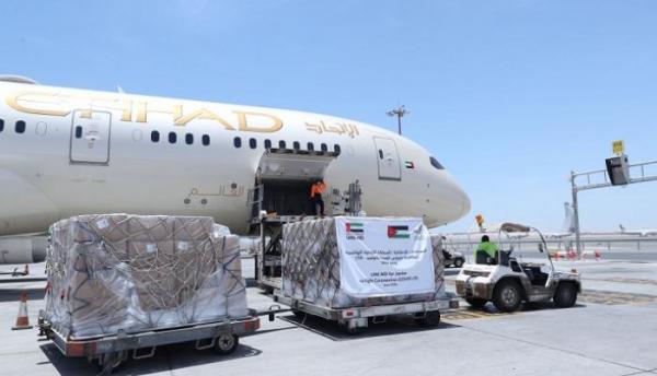 وصول طائرة مساعدات طبية إماراتية للأردن