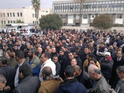 معلمو اربد يقودون مسيرات المحافظة الاصلاحية