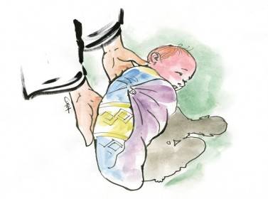 العثور على طفل لقيط في غور الصافي