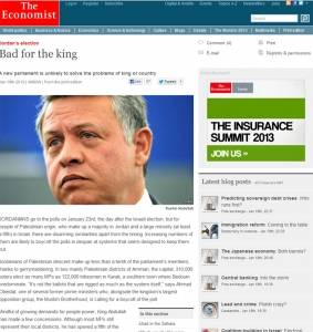 الايكونمست: الانتخابات لن تحل ازمة الاردن
