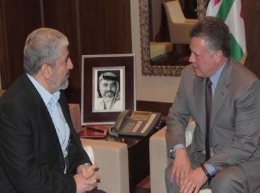 الملك لمشعل: المصالحة هي الاساس لتعزيز وحدة الفلسطينيين