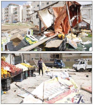 «الأمانة» تزيل بسطات في شارع الأردن وأصحابها يطالبون الحكومة بعمل