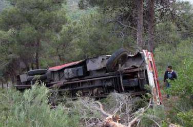 وفاة شخص وإصابة آخر اثر حادث تدهور مركبة في منطقة مرج الحمام