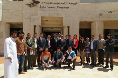 وفد طلابي من جامعة الإسراء يزور الضمان الاجتماعي للاطلاع على تجربتها في مجال إقرار حقوق المؤمن عليهم التأمينية