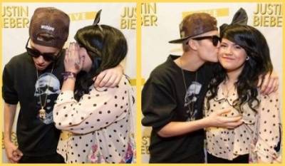 بالصور: النجم جاستن بيبر يمسك ثدي إحدى المعجبات بوقاحة