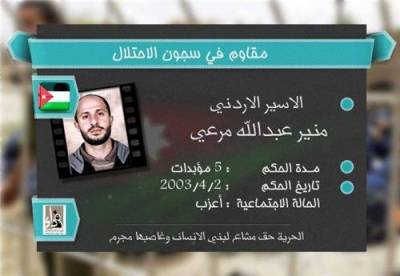 تدهورصحة الاسير الأردني منير مرعي