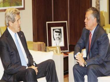 الملك يلتقي كيري اليوم