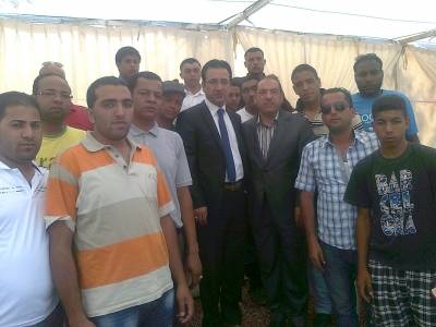 الجسر العربي لحقوق الإنسان يلتقي معتصمين الموفنبك