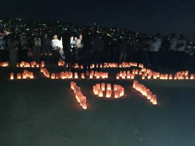 فعالية تضامنية مع الاسرى الاردنين _اسرانا شموع تضيء السماء)