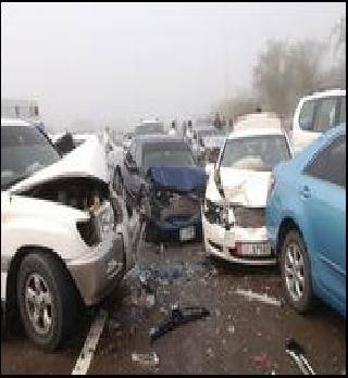 جرش : 19 اصابة بحادث تصادم بين 9 مركبات