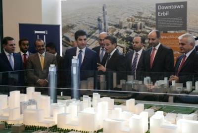 رئيس وزراء أقليم كوردستان العراق يكشف النقاب عن مشروع وسط مدينة أربيل