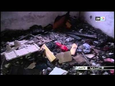 بالفيديو : رب أسرة ينتحر برفقة طفلتيه بتفجير اسطوانة غاز بمنزله