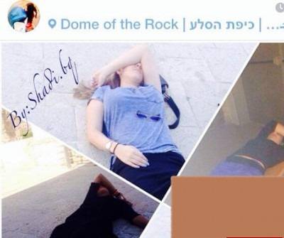 يهوديات ينشرن صورهن داخل المسجد الأقصى بلباس فاحش وحركات جنسية!!