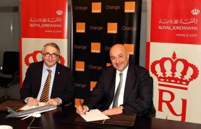 تجديد إتفاقية شراكة بين Orange الأردن والملكية الأردنية