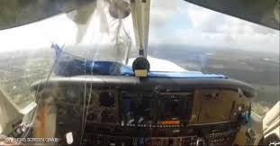 طائر يحطم النافذة الأمامية لطائرة... شاهد الفيديو