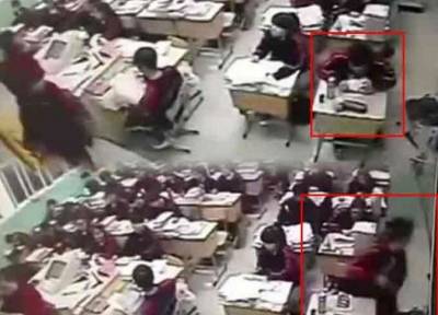 بالفيديو .. طالب صيني ينتحر أمام زملائه في الصف