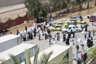 المحطة الحادية عشر لكسوة الشتاء قدمتها الحملة الوطنية السعودية لنصرة الأشقاء في سوريا بمدينة الأمير محمد في الزرقاء