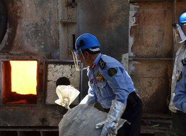 اتلاف 5 أطنان من الحشيش في فرن مصانع الفوسفات  صورة