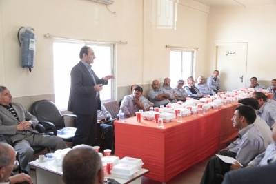 مدير الخدمات العامة والصيانة في جامعة البترا يلتقي بقسم الحركة في الجامعة