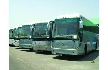 حافلات حديثة لنقل الحجاج