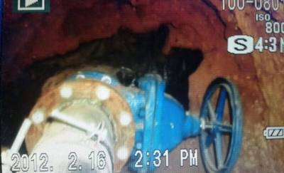 ضبط مقاول يعتدي على خط ناقل زي دابوق الرئيسي