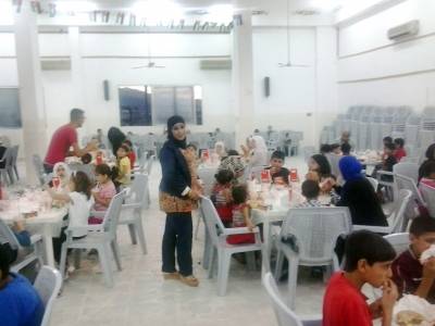  حصاد  يقيم حفل افطارا لاطفال الايتام والفقراء بمخيم البقعة.