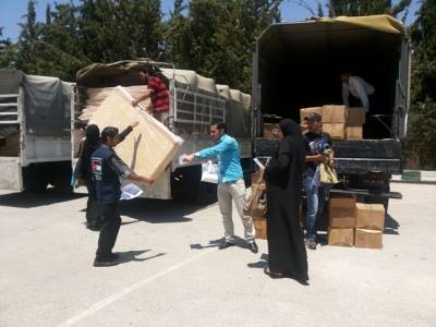 توزيع مساعدات على 80 اسرة سورية في عجلون