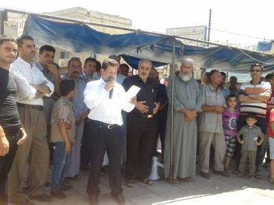 مسيرة احتجاجية في كفرنجه تندد بالعدوان على غزة(مصور)