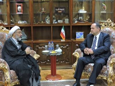 التلهوني يلتقي وزير العدل الايراني لبحث اوجه التعاون القانوني والقضائي بين البلدين