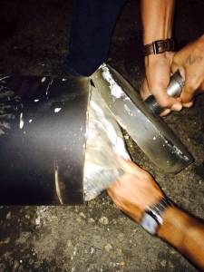 تعود لمواطن عربي .. ضبط 300 ألف حبة مخدرة داخل اسطوانات صناعية (صور)