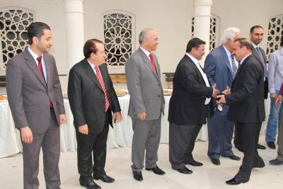 تبادل تهاني العيد في جامعة العلوم الاسلامية