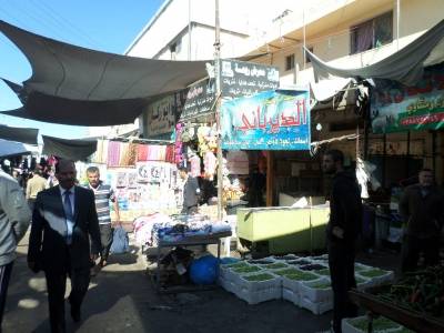 متصرف لواء عين الباشا يتفقد مخيم البقعة بعد هطول الامطار