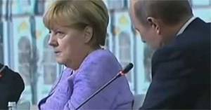 بالفيديو.. بوتين يصدم ميركل بنكتة روسية عن ليلة الدخلة !