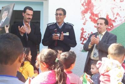 حملة العلم الوطني في مركز نقطة شرطة بيرين