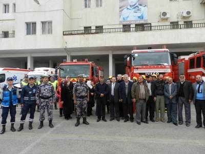 وفد من تربية الزرقاء الثانية يزور مديرية دفاع مدني الزرقاء