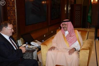 سمو ولي ولي العهد  السعودي الامير محمد بن نايف يستقبل السفير الروسي