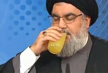 السيد نصرالله يكشف عن وضعه الصحي وسر الشراب الذي يشربه