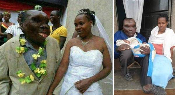 أقبح رجل في أوغندا يتزوج مرتين وينجب 8 أطفال