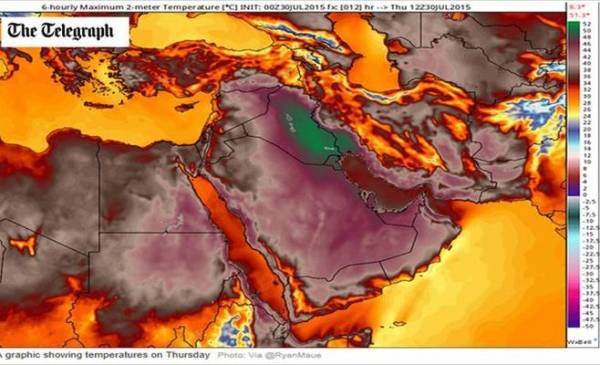 درجات الحرارة في إيران تصل إلى 72
