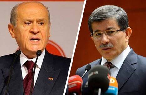 أوغلو يلتقي زعيم الحركة القومية لمناقشة تشكيل الحكومة