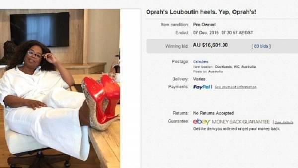 حذاء أوبرا وينفري يدعم تعليم المرأة في الدول النامية