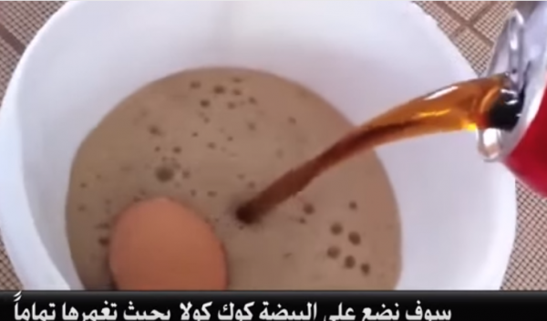 شاهد.. ماذا يحدث للبيضة عند وضعها في كوكا كولا!!