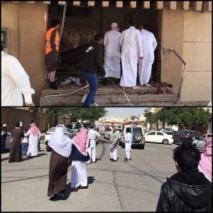 شاهد بالفيديو... اللحظات الأولى لتفجير المسجد في السعودية