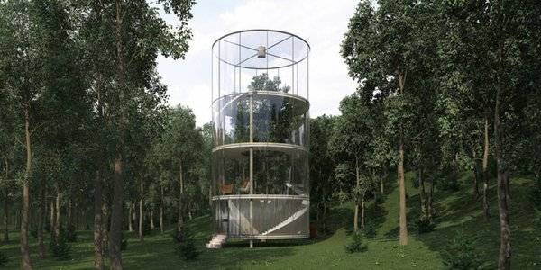 بعيداً عن صُداع الحافلات والمدن المزدحمة.. بالصور منزل زجاجي رائع يبنيه مهندس داخل غابة