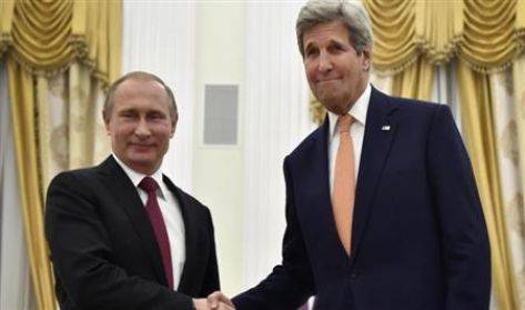 بوتين يستقبل كيري اليوم لبحث الأزمة بسوريا