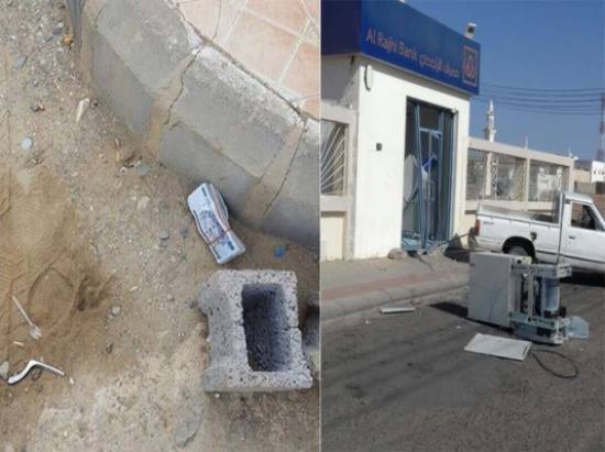 صور: أموال ملقاة على الأرض بعد سرقة صراف في السعودية