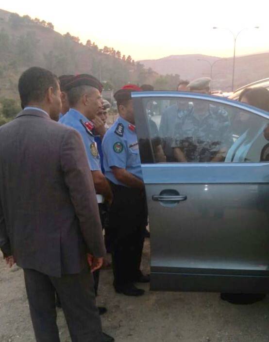 الأميرة سمية تشرف بنفسها على اخلاء مصابي حادث سير على طريق اربد