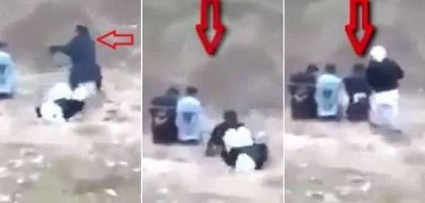 بالفيديو. قبل إعدامه بثوان.. رجل يخطف سلاح «الدواعش» ويطلق النار عليهم