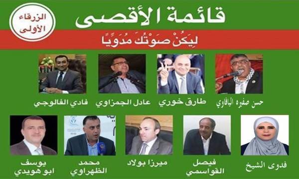 الزرقاء : لا خلافات بين  اعضاء قائمة الأقصى والأشاعات مغرضة ..