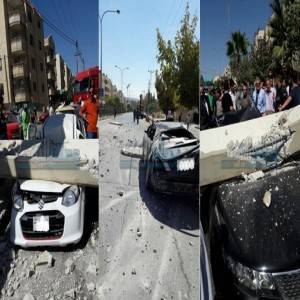 طبربور .. اصابات بانهيار جسر مشاة على 4 مركبات.. شاهد الصور